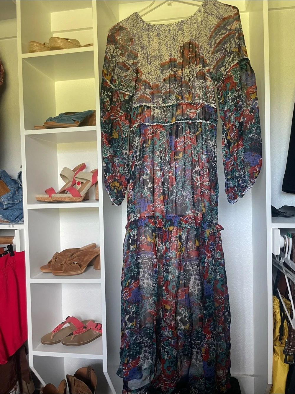 MAEVE(Anthropologie) Long Sleeve Print Maxi Dress NWT - Picture 2 of 6